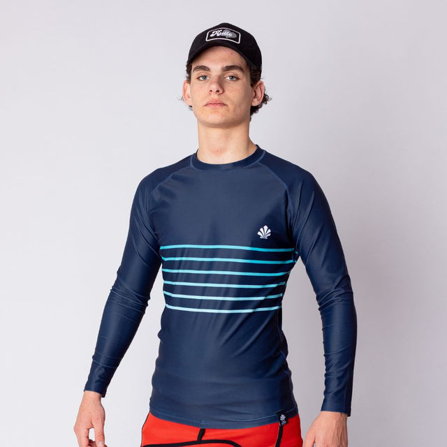 LYCRA LONG SLEEVE LINES BLUE