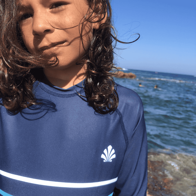 KIDS LONG SLEEVE RASH GUARD LINES