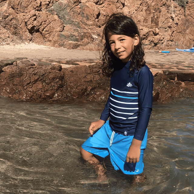 KIDS LONG SLEEVE RASH GUARD LINES