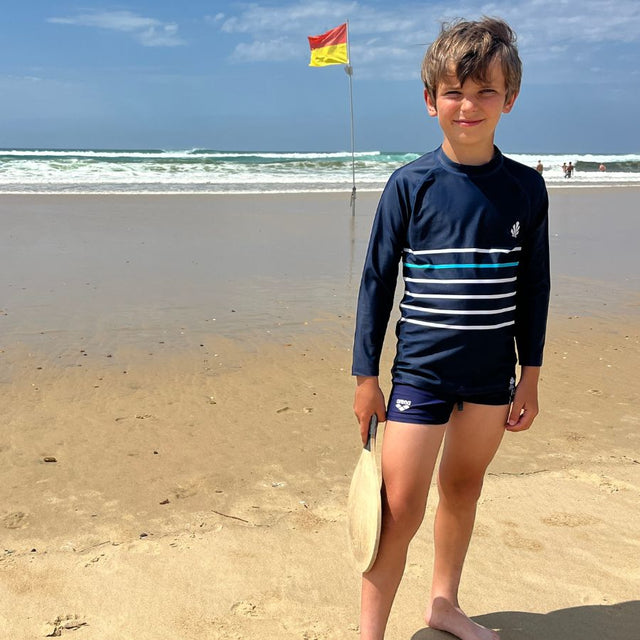 KIDS LONG SLEEVE RASH GUARD LINES