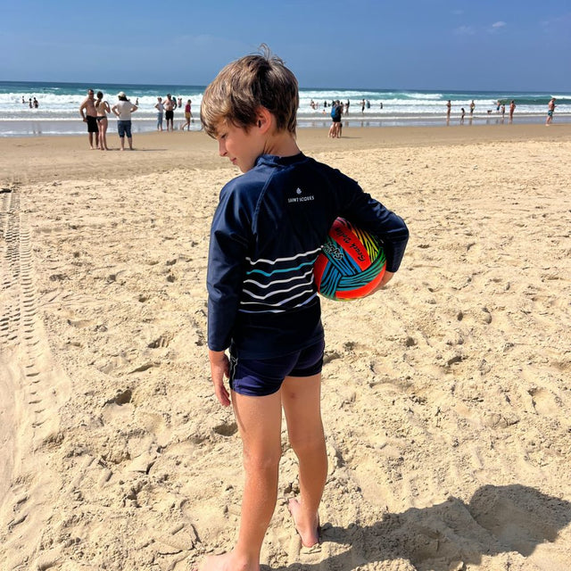 KIDS LONG SLEEVE RASH GUARD LINES