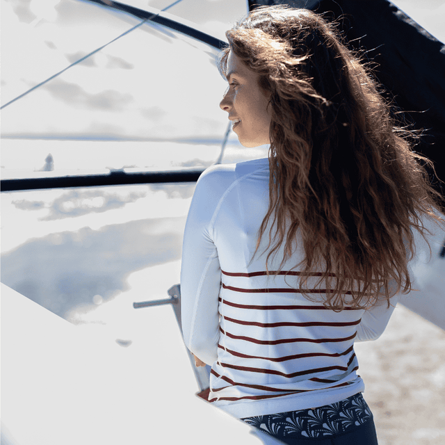 LYCRA WOMEN LONG SLEEVES WHITE LINES