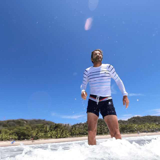 LYCRA MANCHE LONGUE LINES BLANC - Saint Jacques Wetsuits