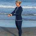 Veste Rivage Femme bleu, réglage des poignets CCE - Saint Jacques Wetsuits
