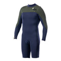 SHORTY MANCHE LONGUE BLEU/KAKI - Saint Jacques Wetsuits